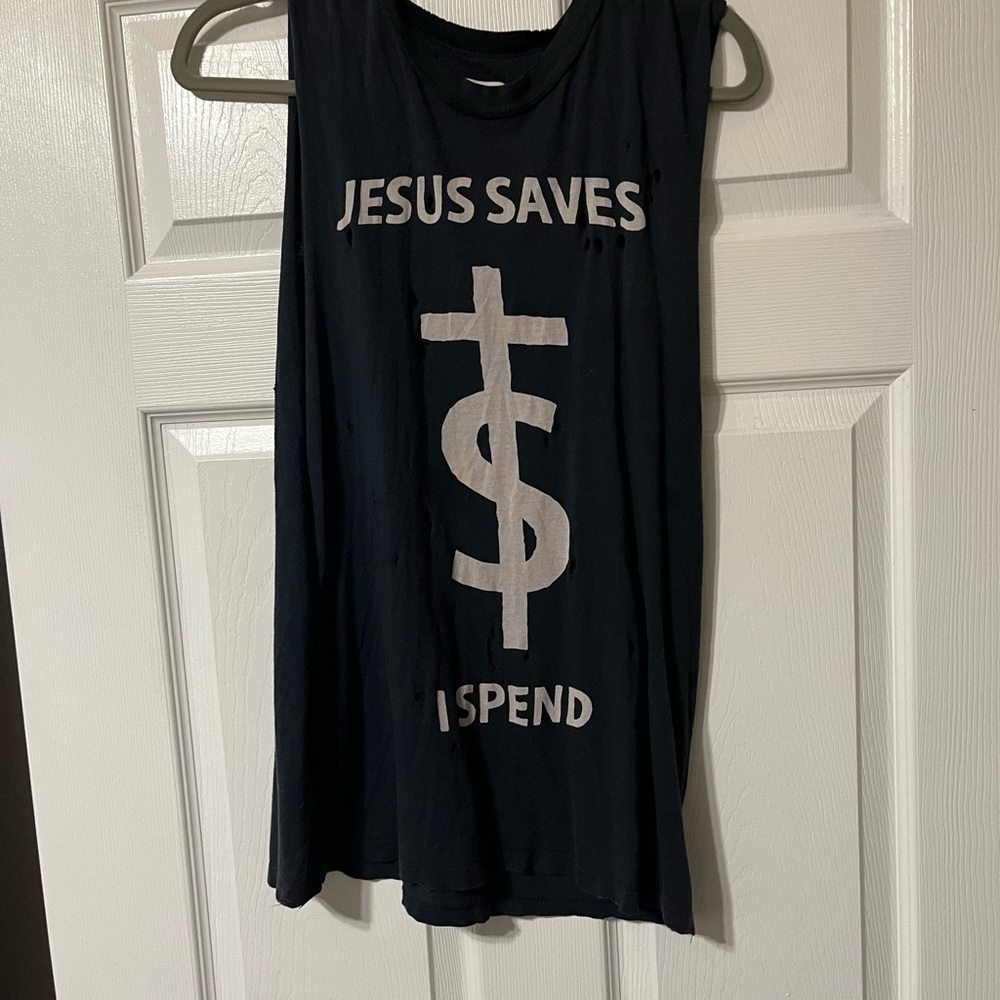 UNIF Jesus saves I spend muscle tee